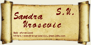 Sandra Urošević vizit kartica